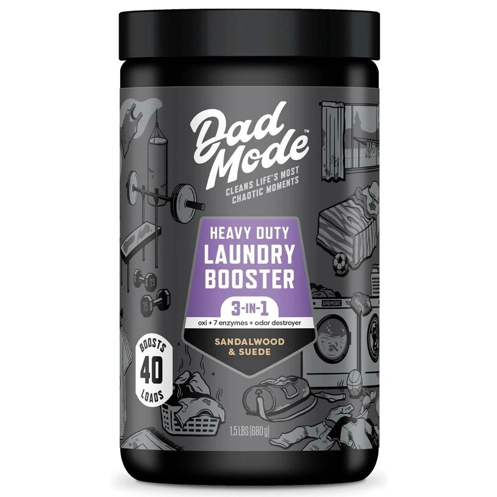 DadMode Laundry Booster Powder Odor Destroyer Stain Remover 40 Loads Sandalwood